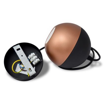 LED pendel MIDWAY 1xGU10/4,8W/230V sort/kobber
