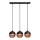 LED pendel MIDWAY 3xGU10/4,8W/230V sort/kobber