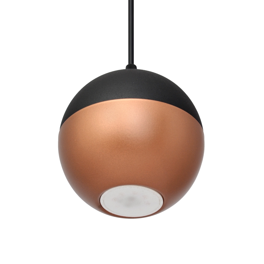 LED pendel MIDWAY 3xGU10/4,8W/230V sort/kobber