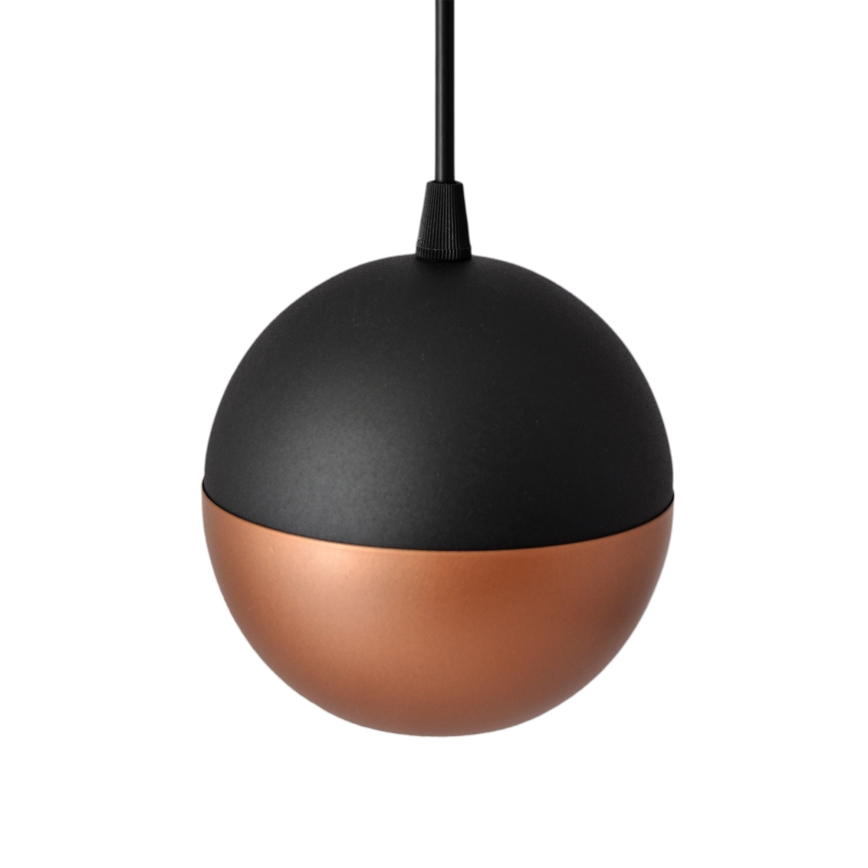 LED pendel MIDWAY 3xGU10/4,8W/230V sort/kobber