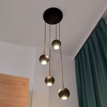 LED pendel MIDWAY 4xGU10/4,8W/230V sort