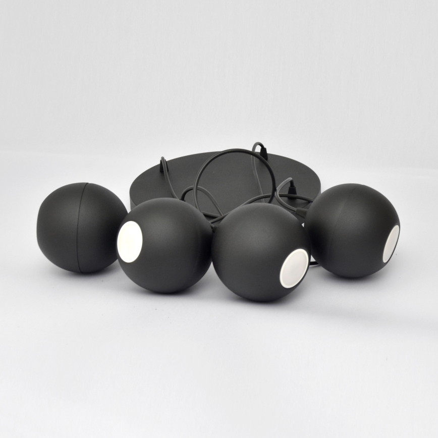 LED pendel MIDWAY 4xGU10/4,8W/230V sort