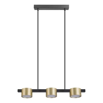 LED pendel MIRELLA 3xGX53/6W/230V guldfarvet/sort