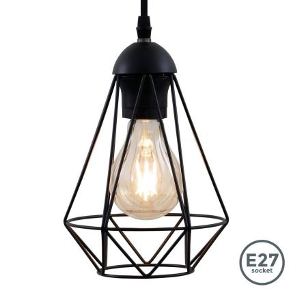 LED-pendel på kabel 1xE27/6,5W/230V 2500K sort