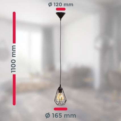 LED-pendel på kabel 1xE27/6,5W/230V 2500K sort