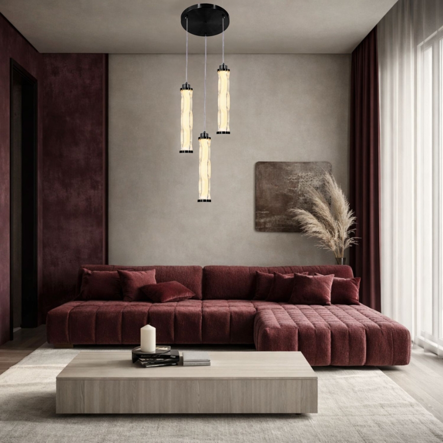 LED pendel på kabel CORTE LED/25W/230V sort