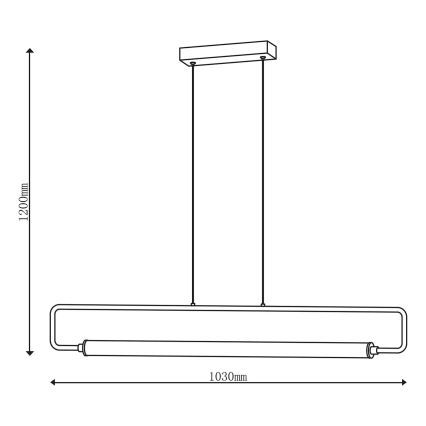 LED-pendel på kabel FELICJA LED/30W/230V 4000K sort