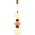 LED-pendel på kabel FLORES LED/15W/230V guld/orange/brun