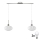 LED-pendel på kabel HARMA 2xE27/60W/230V mat krom/hvid