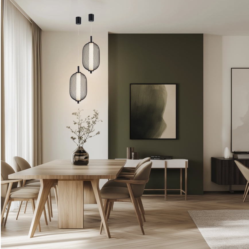 LED-pendel på kabel PUMA LED/10W/230V Ø 15 cm sort