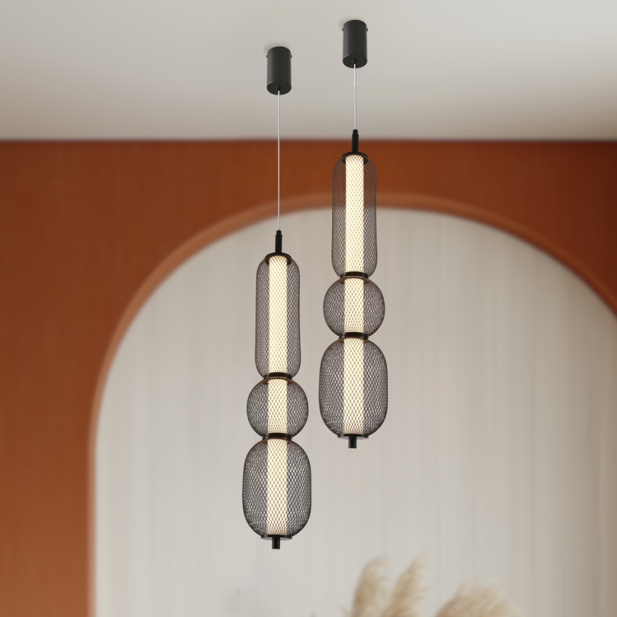 LED-pendel på kabel PUMA LED/15W/230V Ø 14 cm sort