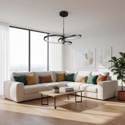 LED-pendel på kabel RIBBON LED/25W/230V 4000K sort