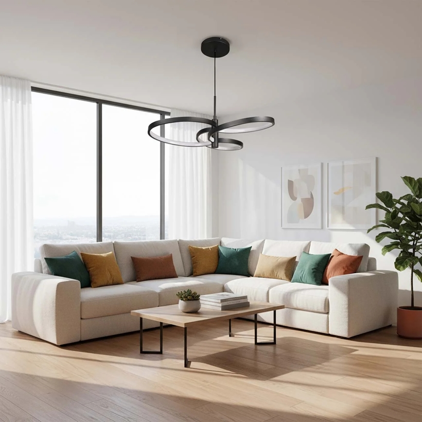 LED-pendel på kabel RIBBON LED/25W/230V 4000K sort