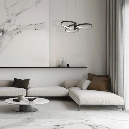 LED-pendel på kabel RIBBON LED/25W/230V 4000K sort