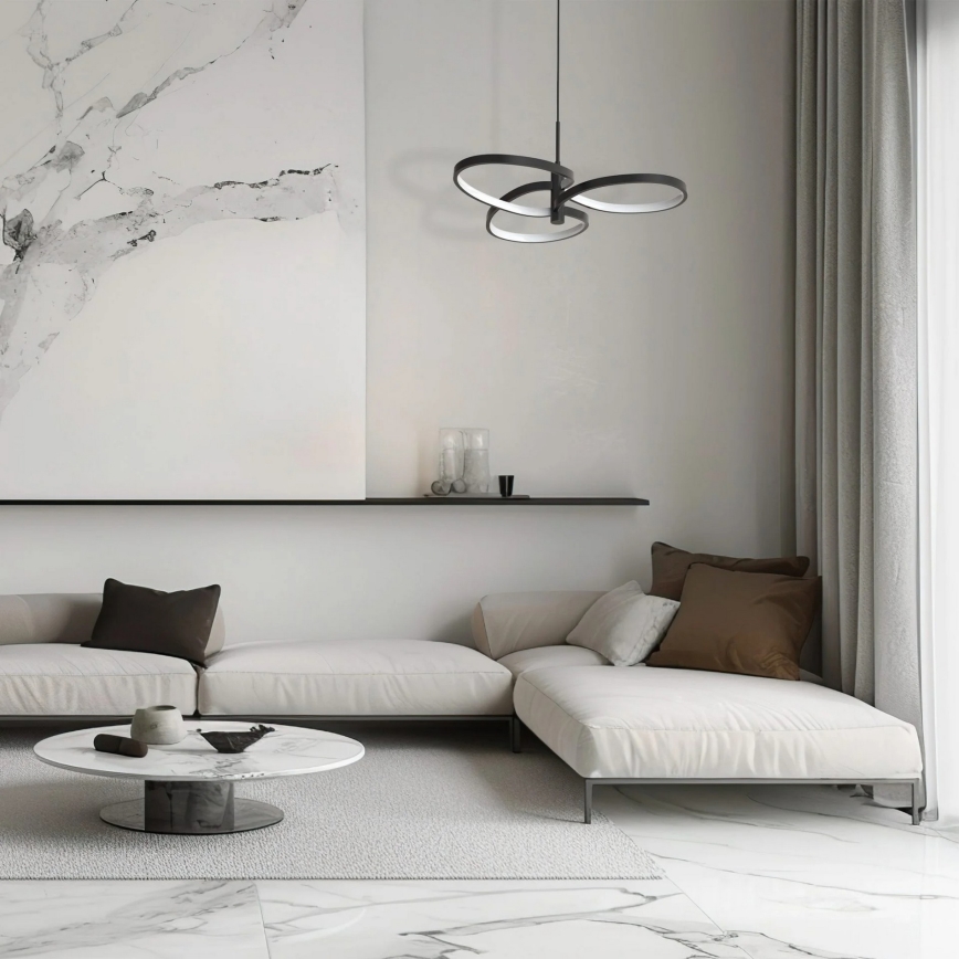 LED-pendel på kabel RIBBON LED/25W/230V 4000K sort