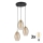 LED-pendel på kabel SEBO 3xE27/15W/230V sort/røget beige