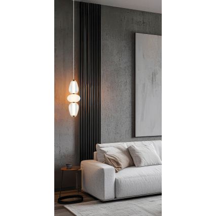 LED-pendel på kabel SHINY LED/17W/230V hvid/guld