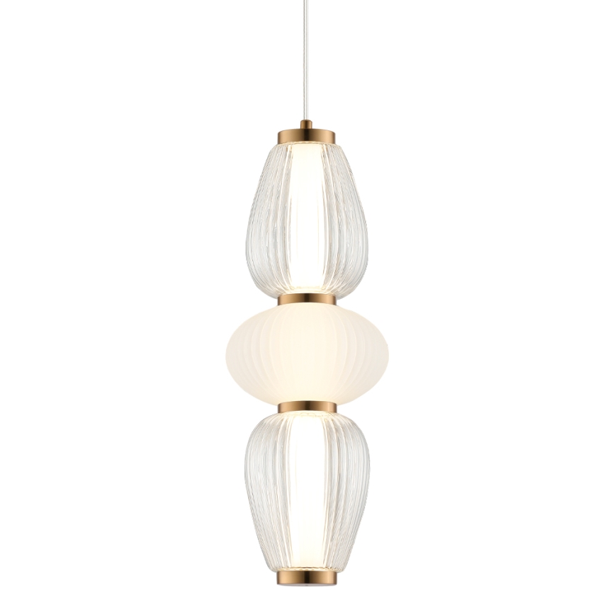 LED-pendel på kabel SHINY LED/17W/230V hvid/guld