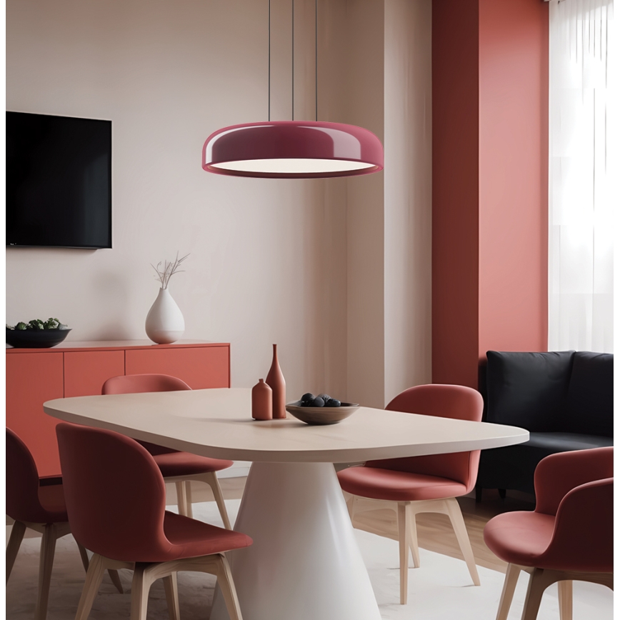LED-pendel på wire ALENSA LED/60W/230V CRI 94 rød