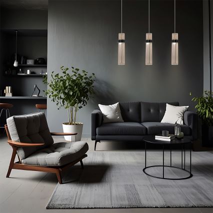 LED-pendel på wire AMBIENTE 3xLED/6W/230V 3000/4000/6000K blank krom