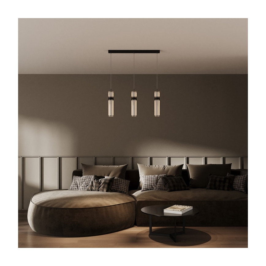 LED-pendel på wire AMBIENTE 3xLED/6W/230V 3000/4000/6000K sort