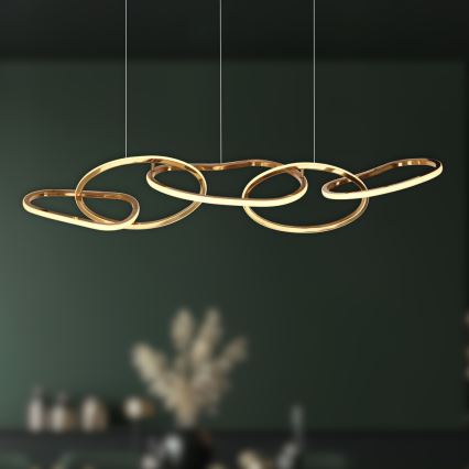 LED-pendel på wire ANNELI LED/45W/230V 125 cm guldfarvet