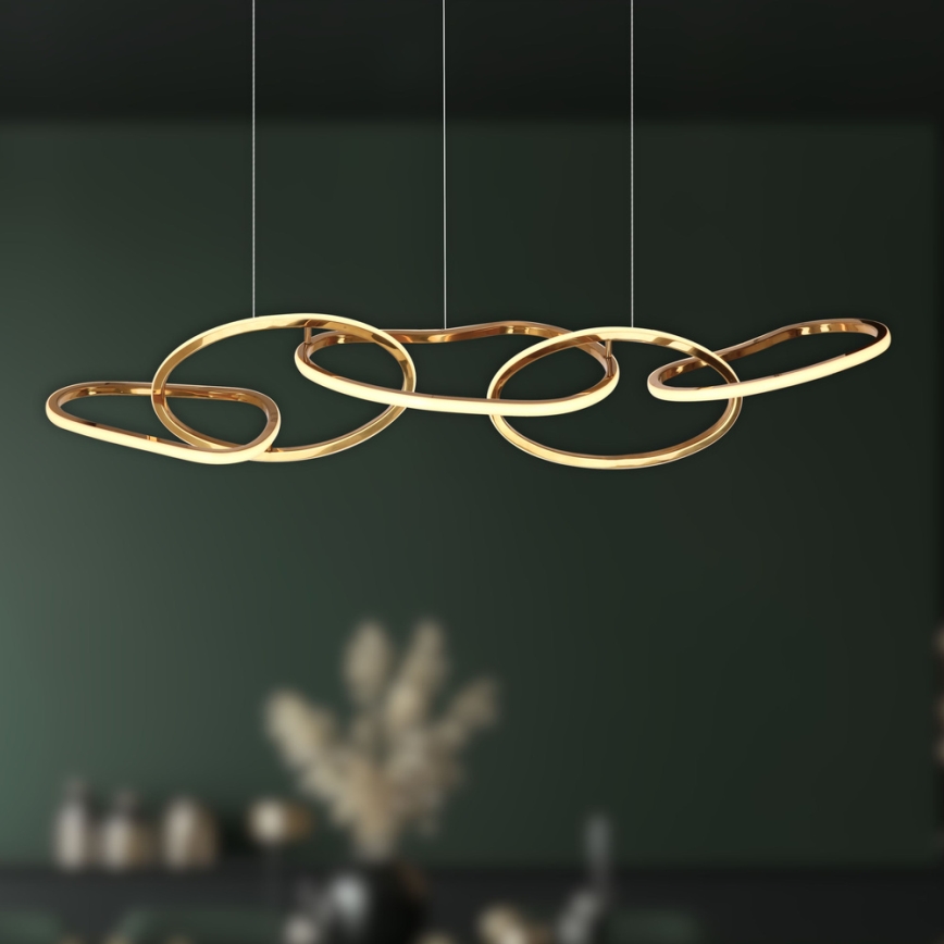 LED-pendel på wire ANNELI LED/45W/230V 125 cm guldfarvet