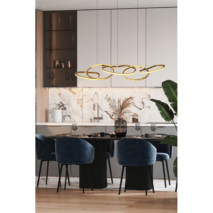 LED-pendel på wire ANNELI LED/45W/230V 125 cm guldfarvet