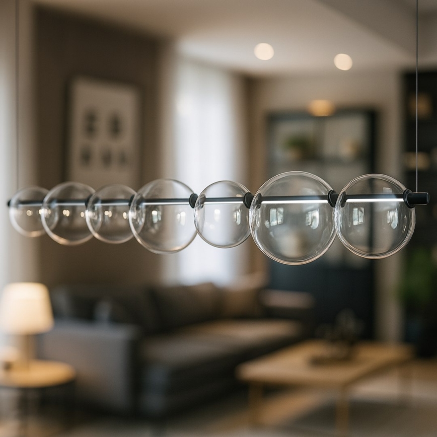 LED-pendel på wire ATOLA LED/19W/230V sort/klar