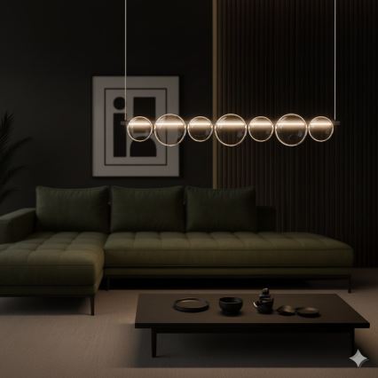 LED-pendel på wire ATOLA LED/19W/230V sort/klar