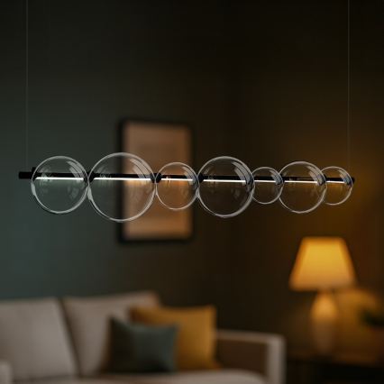 LED-pendel på wire ATOLA LED/19W/230V sort/klar