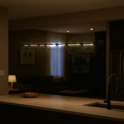 LED-pendel på wire ATOLA LED/19W/230V sort/klar