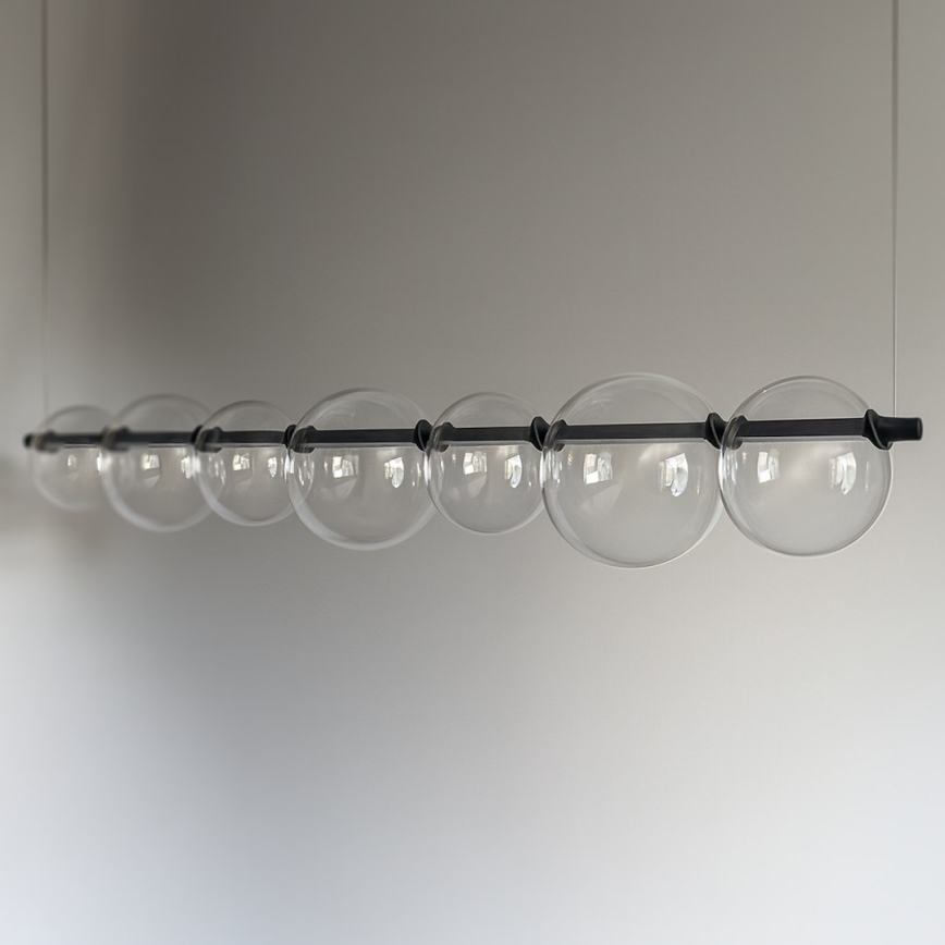 LED-pendel på wire ATOLA LED/19W/230V sort/klar