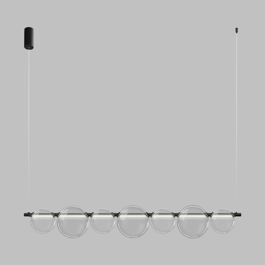 LED-pendel på wire ATOLA LED/19W/230V sort/klar