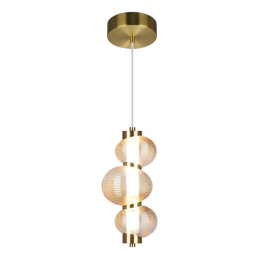 LED-pendel på wire BOLLA LED/12W/230V Ø 16 cm guld/røgfarvet beige