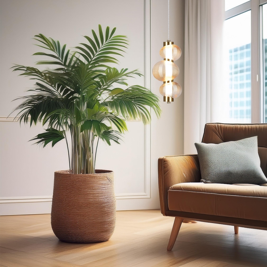 LED-pendel på wire BOLLA LED/12W/230V Ø 16 cm guld/røgfarvet beige