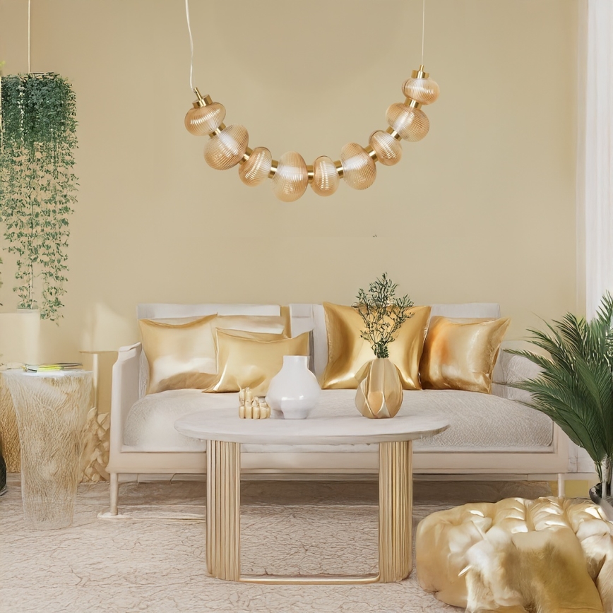 LED-pendel på wire BOLLA LED/36W/230V guld/røget beige