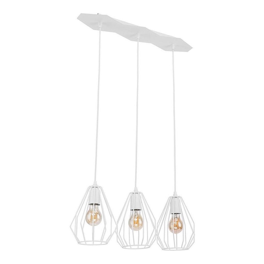 LED-pendel på wire BRYLANT 3xE27/60W/230V hvid