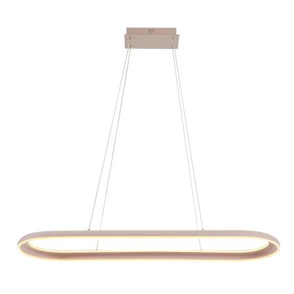 LED pendel på wire CASHMERE LED/80W/230V 30x100 cm hvid