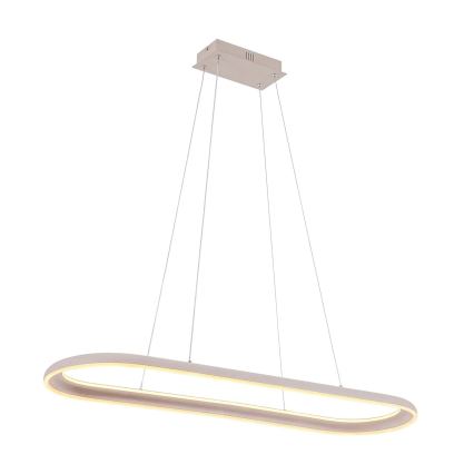 LED pendel på wire CASHMERE LED/80W/230V 30x100 cm hvid