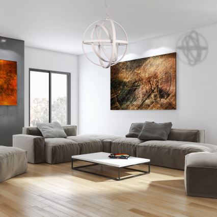 LED-pendel på wire COPERNICUS LED/260W/230V hvid