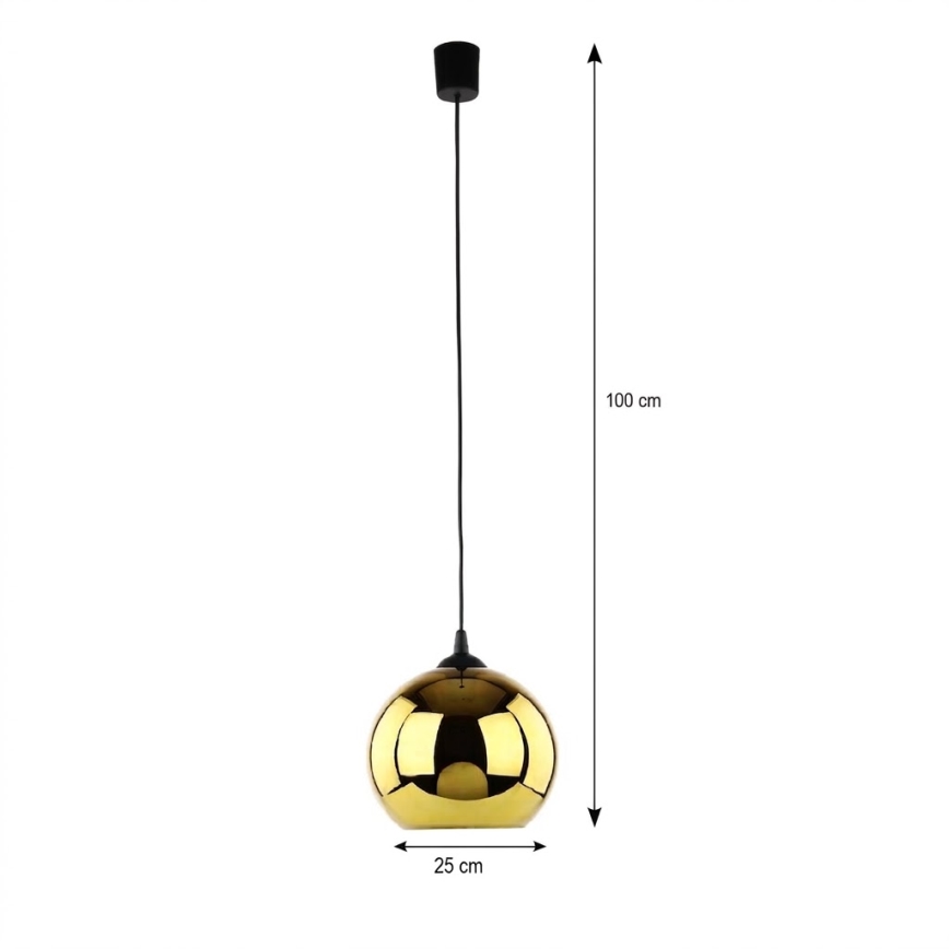 LED-pendel på wire CUBUS Ø 25 cm 1xE27/15W/230V