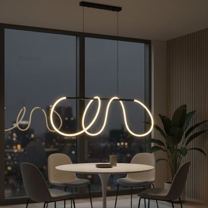 LED-pendel på wire FLEXI LED/45W/230V 4000K sort