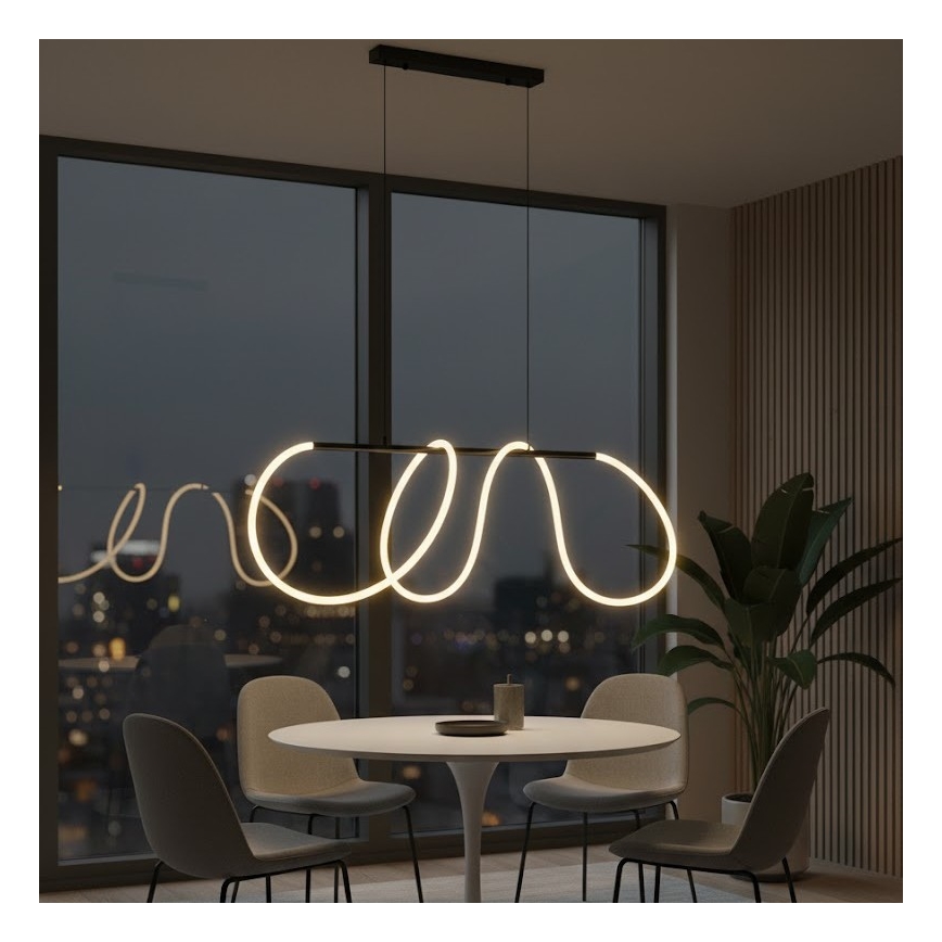 LED-pendel på wire FLEXI LED/45W/230V 4000K sort