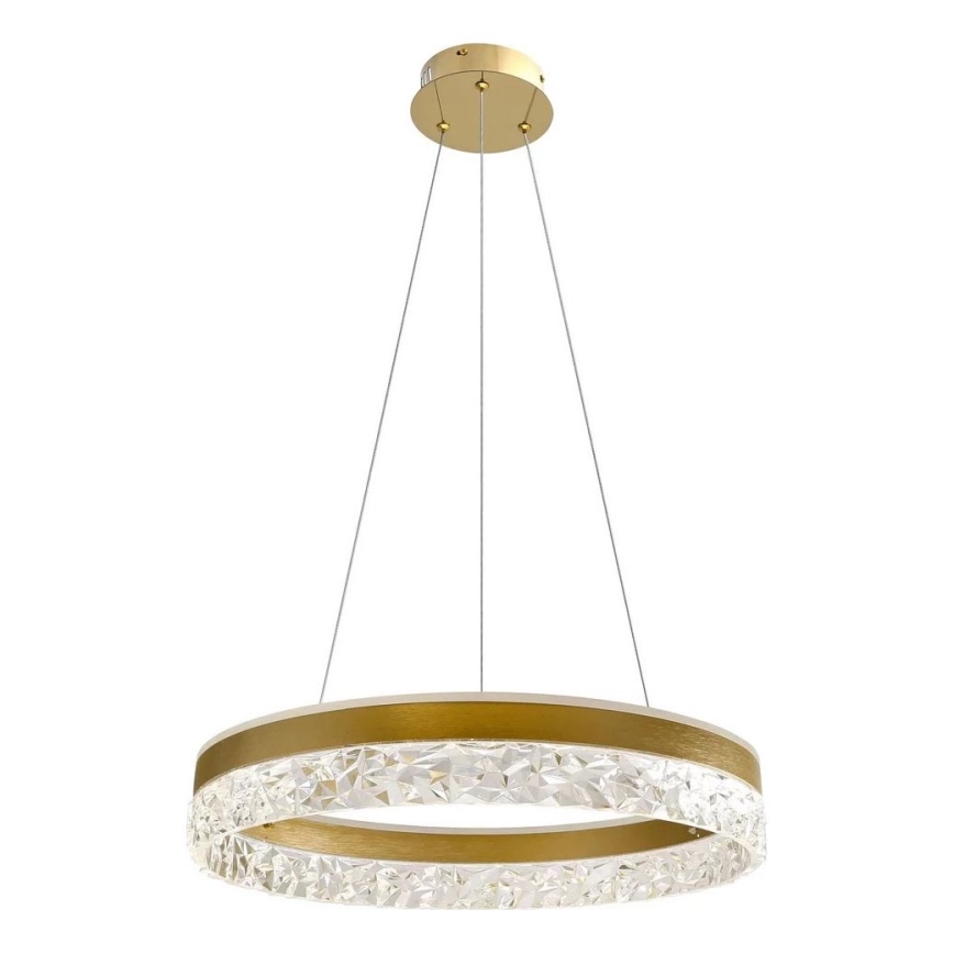 LED-pendel på wire FROZI, 32 W, 230 V, Ø 50 cm, guld