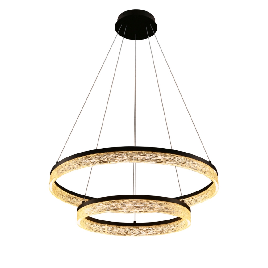 LED-pendel på wire FROZI LED/38W/230V Ø 60 cm sort