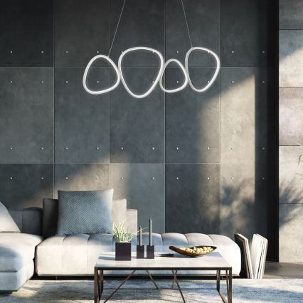 LED-pendel på wire HELIX LED/50W/230V sølv