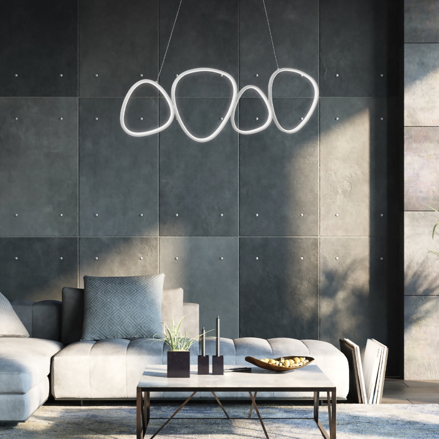 LED-pendel på wire HELIX LED/50W/230V sølv
