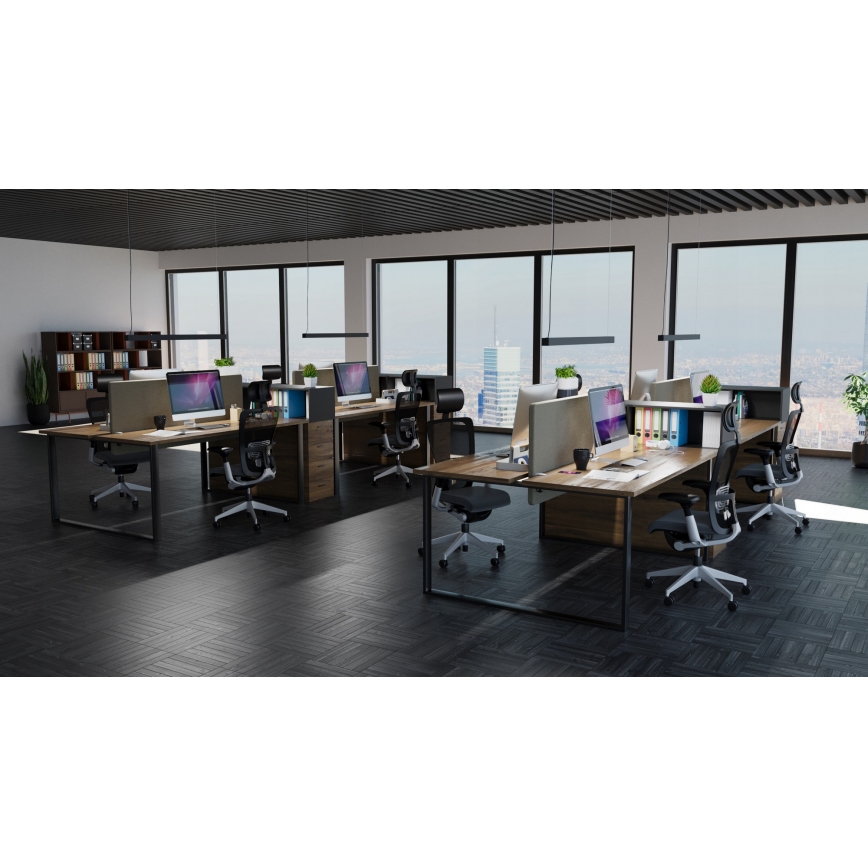 LED-pendel på wire LED/44W/230V 4000K 120 cm sort