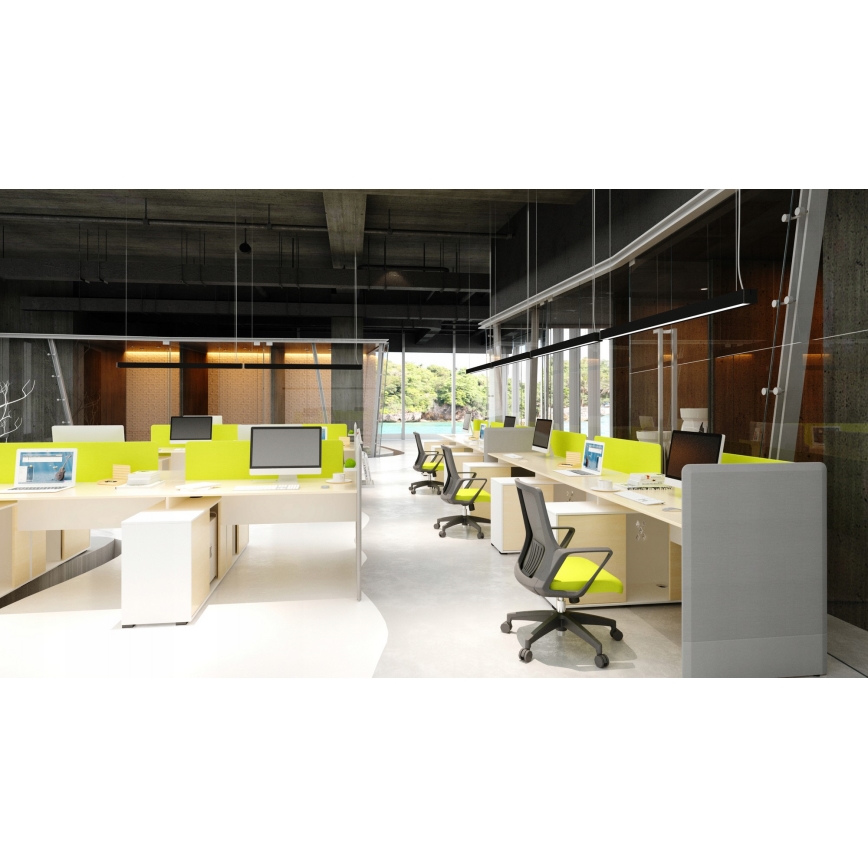 LED-pendel på wire LED/44W/230V 4000K 120 cm sort